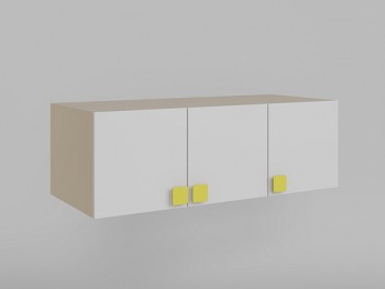 Антресоль на шкаф 3-х створчатый Клаксон без машинок (Белый/корпус Клен) в Мирном - mirnyj.mebel54.com | фото