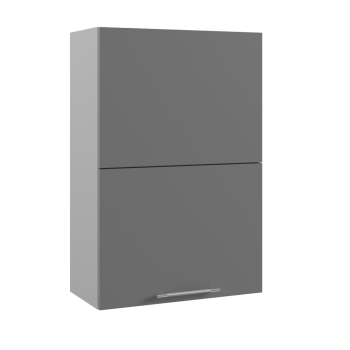 Арка ВПГПМ 600 шкаф верхний с подъемным механизмом высокий (Штукатурка белая/корпус Серый) в Мирном - mirnyj.mebel54.com | фото