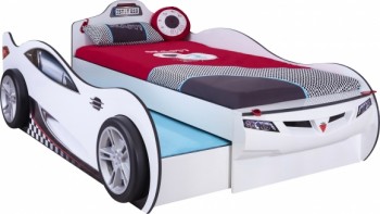 CARBED Кровать-машина Coupe с выдвижной кроватью White 20.03.1310.00 в Мирном - mirnyj.mebel54.com | фото