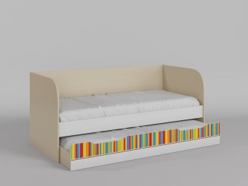 Диван-кровать Клаксон без машинок (Белый/корпус Клен) в Мирном - mirnyj.mebel54.com | фото