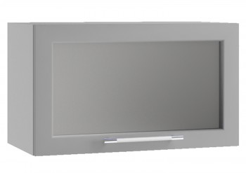 Гарда ПГС 600 шкаф верхний горизонтальный со стеклом Белый в Мирном - mirnyj.mebel54.com | фото