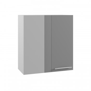 Гарда ПУ 650 шкаф верхний угловой (Белый Эмалит/корпус Серый) в Мирном - mirnyj.mebel54.com | фото