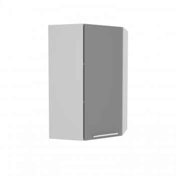 Гарда ВПУ 550 шкаф верхний угловой высокий (Белый Эмалит/корпус Серый) в Мирном - mirnyj.mebel54.com | фото