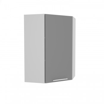Гарда ВПУ 600 шкаф верхний угловой высокий (Белый Эмалит/корпус Серый) в Мирном - mirnyj.mebel54.com | фото