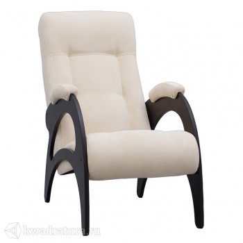 Кресло для отдыха Неаполь Модель 9 без лозы (Венге-эмаль/Ткань Ваниль Verona Vanilla) в Мирном - mirnyj.mebel54.com | фото