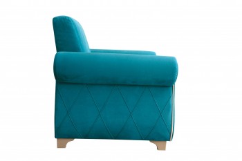 Кресло для отдыха "Порто" (велюр киви бирюза / микровельвет крем) в Мирном - mirnyj.mebel54.com | фото