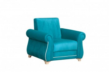 Кресло для отдыха Порто (велюр киви бирюза / микровельвет крем) в Мирном - mirnyj.mebel54.com | фото