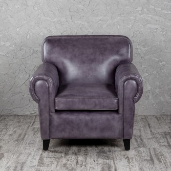 Кресло кожаное Элегант (Фиолетовый) в Мирном - mirnyj.mebel54.com | фото