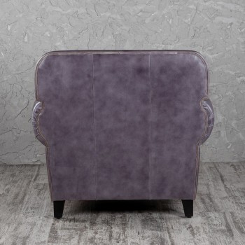 Кресло кожаное Элегант (Фиолетовый) в Мирном - mirnyj.mebel54.com | фото