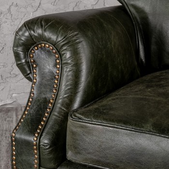 Кресло кожаное Лофт Аристократ (ширина 1070 мм) в Мирном - mirnyj.mebel54.com | фото