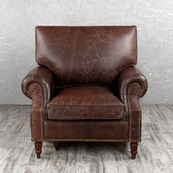 Кресло кожаное Лофт Аристократ (ширина 1100 мм) в Мирном - mirnyj.mebel54.com | фото