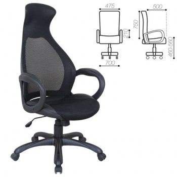 Кресло офисное BRABIX Genesis EX-517 (черное) в Мирном - mirnyj.mebel54.com | фото