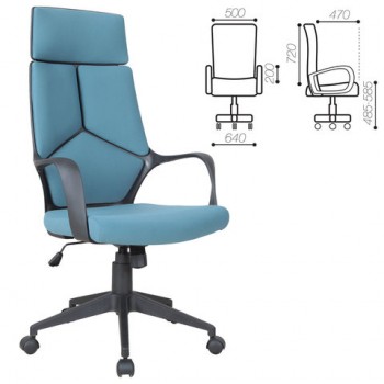 Кресло офисное BRABIX Prime EX-515 (голубая ткань) в Мирном - mirnyj.mebel54.com | фото