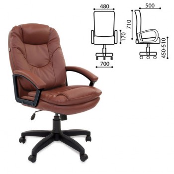 Кресло офисное BRABIX Trend EX-568 (коричневый) в Мирном - mirnyj.mebel54.com | фото