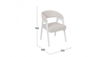 Кресло «Техас 1» (Белый матовый/Шенилл Estetica Vanille №220) в Мирном - mirnyj.mebel54.com | фото