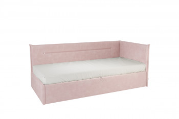 Кровать 0.9 Альба Тахта (Нежно-розовый велюр) в Мирном - mirnyj.mebel54.com | фото