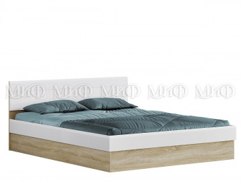 Кровать 1,4 спальня Фортуна (Дуб сонома/белый глянец) в Мирном - mirnyj.mebel54.com | фото