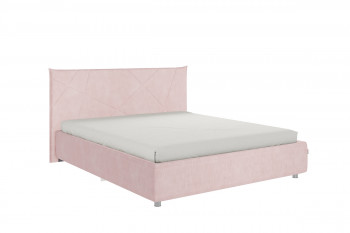 Кровать 1,6 Квест с основанием (Нежно-розовый велюр) в Мирном - mirnyj.mebel54.com | фото