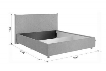 Кровать 1,6 Квест с подъемным механизмом (Топаз велюр) купить в Мирном - mirnyj.mebel54.com | фото