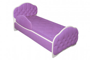 Кровать 160 Гармония 67 Светло-фиолетовый (мягкий бортик) в Мирном - mirnyj.mebel54.com | фото