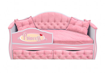 Кровать 160 серии Иллюзия 2 ящика 15 Бледно-розовый (подушки) в Мирном - mirnyj.mebel54.com | фото