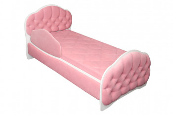 Кровать 170 Гармония 36 Светло-розовый (мягкий бортик) в Мирном - mirnyj.mebel54.com | фото