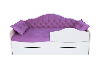Кровать 170 серии Иллюзия Лайт 1 ящик 32 Фиолетовый (подушки) в Мирном - mirnyj.mebel54.com | фото