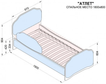 Кровать 180 Атлет 02 Бежевый (мягкий бортик) в Мирном - mirnyj.mebel54.com | фото