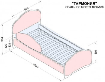 Кровать 180 Гармония 08 Шоколад (мягкий бортик) в Мирном - mirnyj.mebel54.com | фото