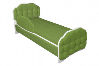 Кровать 190 Атлет Lux 76 Зелёный (мягкий бортик) в Мирном - mirnyj.mebel54.com | фото