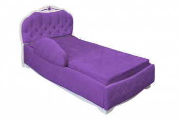 Кровать 190 Гармония Lux 32 Фиолетовый (мягкий бортик) в Мирном - mirnyj.mebel54.com | фото