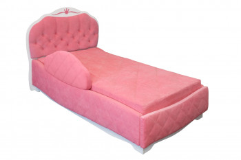 Кровать 190 Гармония Lux 36 Розовый (мягкий бортик) в Мирном - mirnyj.mebel54.com | фото