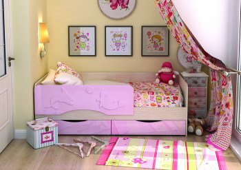 Кровать Алиса КР-812 1,6 Белфорд/Розовый металлик в Мирном - mirnyj.mebel54.com | фото