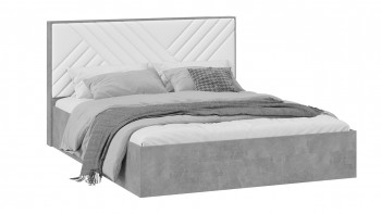 Кровать без ПМ «Хилтон» Тип 1 Ателье светлый/Белый в Мирном - mirnyj.mebel54.com | фото