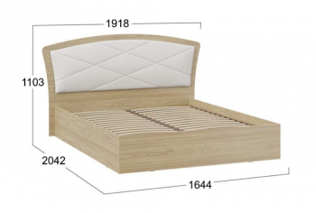 Кровать без ПМ «Сэнди» Тип 1 (без подъемного механизма) в Мирном - mirnyj.mebel54.com | фото