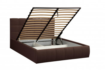Кровать "Диана" ш. 1600 (Н=1010мм) (жаккард шоколад) в Мирном - mirnyj.mebel54.com | фото