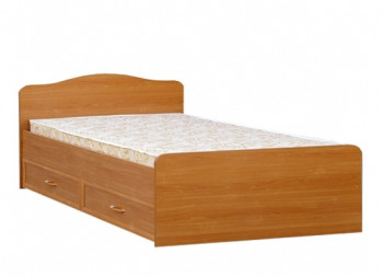 Кровать двойная с ящиками 1400-1 без матраса (круглые спинки) Вишня Оксфорд в Мирном - mirnyj.mebel54.com | фото