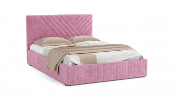 Кровать Гамма ш. 1400 (без основания для хранения) (велюр тенерифе розовый) в Мирном - mirnyj.mebel54.com | фото