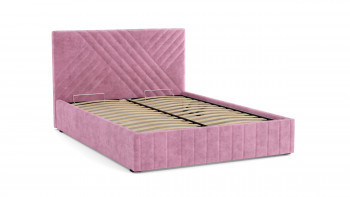 Кровать Гамма ш. 1400 (без основания для хранения) (велюр тенерифе розовый) в Мирном - mirnyj.mebel54.com | фото