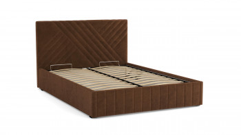 Кровать Гамма ш. 1400 (без основания для хранения) (велюр тенерифе шоколад) в Мирном - mirnyj.mebel54.com | фото
