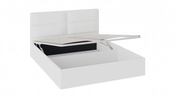 Кровать «Глосс» с мягкой обивкой и подъемным механизмом тип 1 (1400) (Белая) в Мирном - mirnyj.mebel54.com | фото