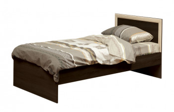 Кровать одинарная 21.55 (шир. 900) с настилом (венге/профиль дуб линдберг)/осн. в Мирном - mirnyj.mebel54.com | фото