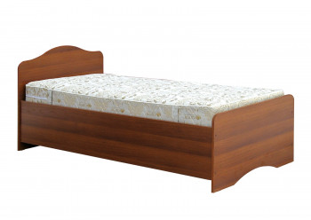 Кровать одинарная 900-1 без матраса (круглые спинки) Орех Таволато в Мирном - mirnyj.mebel54.com | фото