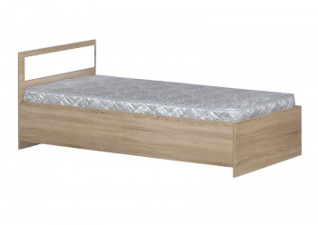 Кровать одинарная 900-2 без матраса (прямые спинки) Дуб Сонома в Мирном - mirnyj.mebel54.com | фото