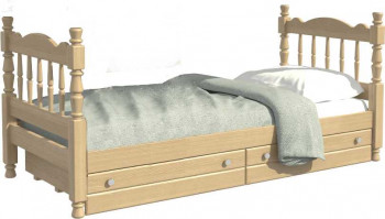 Кровать одинарная Аленка из массива сосны 800*1890 Сосна в Мирном - mirnyj.mebel54.com | фото
