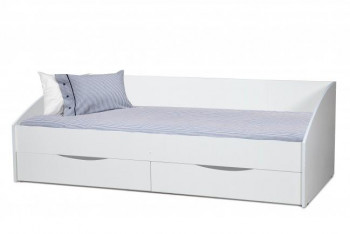 Кровать одинарная "Фея - 3" (симметричная) New/(белый / белый / ДВПО: белый) в Мирном - mirnyj.mebel54.com | фото