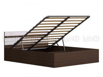 Кровать с подъемным механизмом Нэнси 1,4м (Венге/белый глянец) в Мирном - mirnyj.mebel54.com | фото