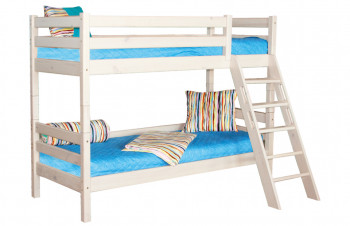 Кровать Соня вариант 10 двухъярусная с наклонной лестницей Лаванда в Мирном - mirnyj.mebel54.com | фото