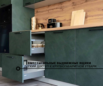 Кухня Фенис 3600 Палм Грин в Мирном - mirnyj.mebel54.com | фото