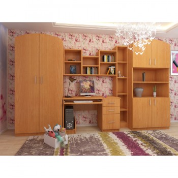Детская Мишутка Комплект мебели (Вишня оксфорд) в Мирном - mirnyj.mebel54.com | фото